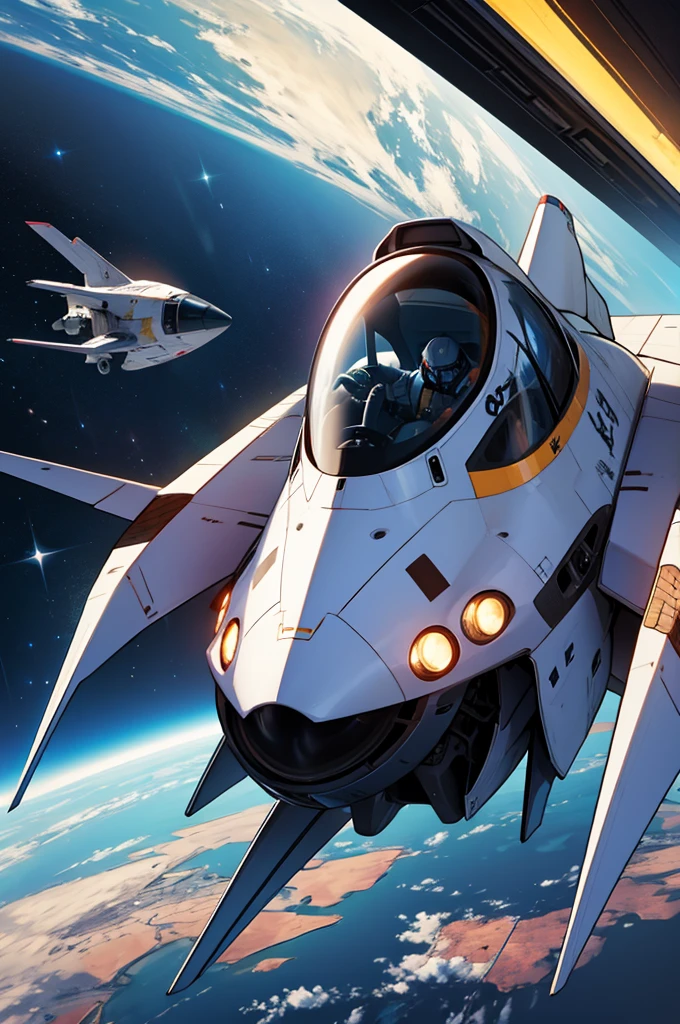 spaceship traveling to another planet