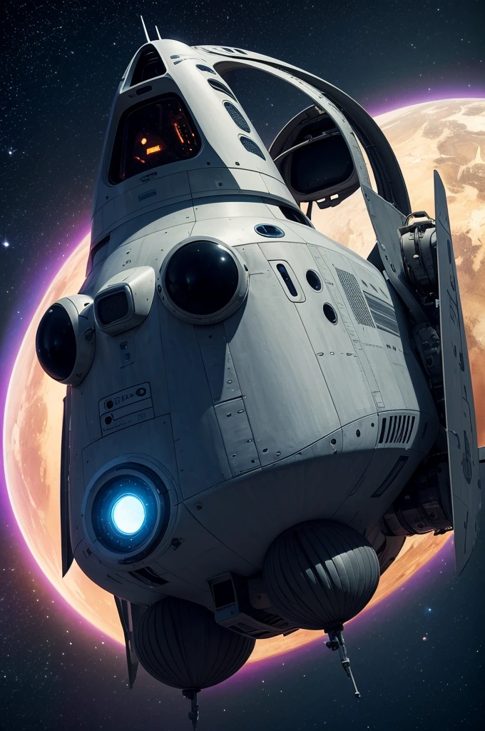 spaceship traveling to another planet