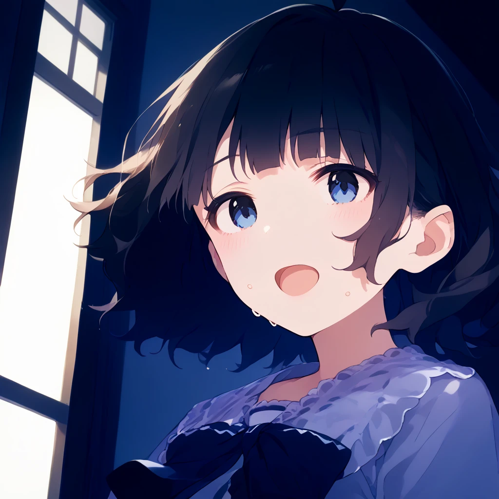 score_9, score_8_up, score_7_up, source_anime, best quality, masterpiece, official art, absurdres, highres, ultra-detailed,waifu2x,Collection: Slice of Life,break,1girl, suou momoko, ahoge, short hair, blue eyes, eyebrows visible through hair, wavy hair, blunt bangs, sweat, open mouth, (yawn:0.3), sleepily, outdoors, wind,break,(clear line illustration:1.2), super detailed skin,very high resolution, very aesthetic, Best sexual lighting powered by famous artist, 8k,cute picture,beauty illustration,photoshop_(medium),,(Detailed Lighting),best anime 8k konachan wallpaper, pixiv contest winner,