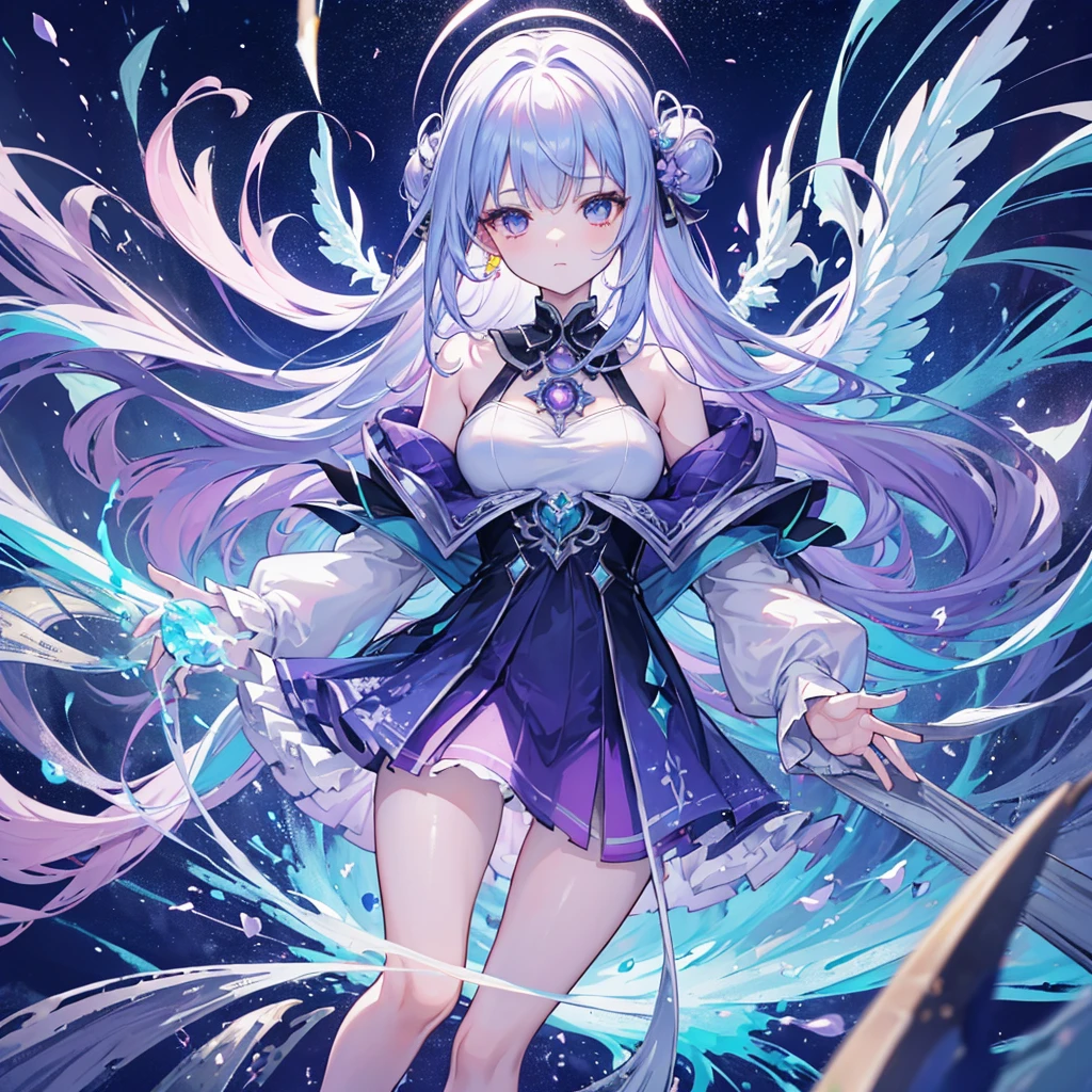 "Ultra-high resolution (16384K) watercolor illustration capturing the awe-inspiring moment of a magical girl unleashing her ultimate spell, blending hyper-realism with fantastical elements to create a transcendent visual experience.
Central focus:
A magical girl in mid-transformation, her form oscillating between human and ethereal being
The ultimate spell manifesting as an impossibly complex mandala of light and energy
The environment warping and reshaping in response to the magical forces at play
Character details:
The magical girl's hair flowing in impossible patterns, each strand a conduit for magical energy
Her costume transitioning between states, with fractal-like patterns that shift and evolve
Eyes radiating power, containing miniature universes that reflect the nature of her magic
Magical accessories and weapons rendered with quantum-level detail, each component alive with energy
Spell manifestation:
The ultimate spell visualized as layers upon layers of intricate magical circles and runes
Each magical symbol containing microscopic scenes depicting the spell's effects and origins
Energy tendrils connecting the spell to the magical girl, the environment, and unseen dimensions
Environmental effects:
Reality fracturing around the edges of the scene, revealing glimpses of other worlds and timelines
The ground beneath the magical girl transforming into a mirror-like surface, reflecting impossible skies
Flora and fauna in the vicinity evolving rapidly, blossoming into otherworldly forms
Atmospheric elements:
Magical particles saturating the air, each one a tiny prism refracting light in impossible ways
Waves of energy rippling through the scene, distorting space and time
Miniature portals opening and closing, offering fleeting views into magical realms
Color palette:
A spectrum of colors beyond human perception, pushing the limits of watercolor pigments
Iridescent and opalescent effects that shift depending on the viewing angle
Strategic use of negative space to
