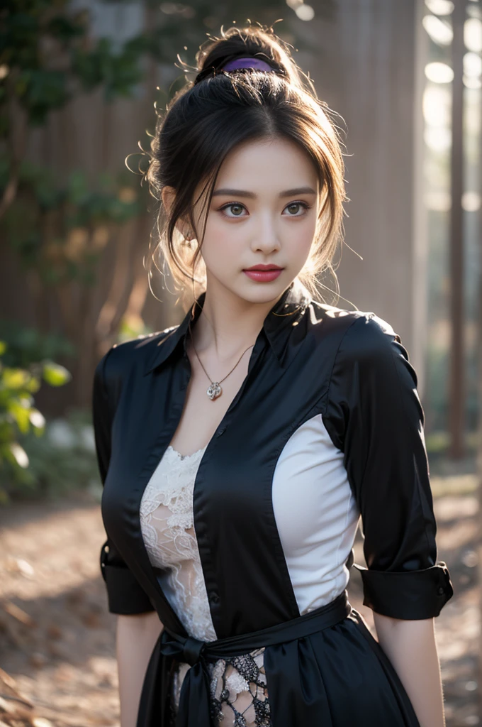 Best Quality, Masterpiece, 1 Girl, Beautiful Face, (Photo Realistic:1.3), Edge Lighting, (High Detail Skin:1.2), 8K Ultra HD, DSLR, High Quality, High Resolution, 8K, Bokeh, Ridiculous, Best Ratio Four Fingers and One Thumb, (Realistic:1.3), Cute 1girl, Wearing Black Formal Blazer, Medium Tits, Short Skirt, Tall Figure
