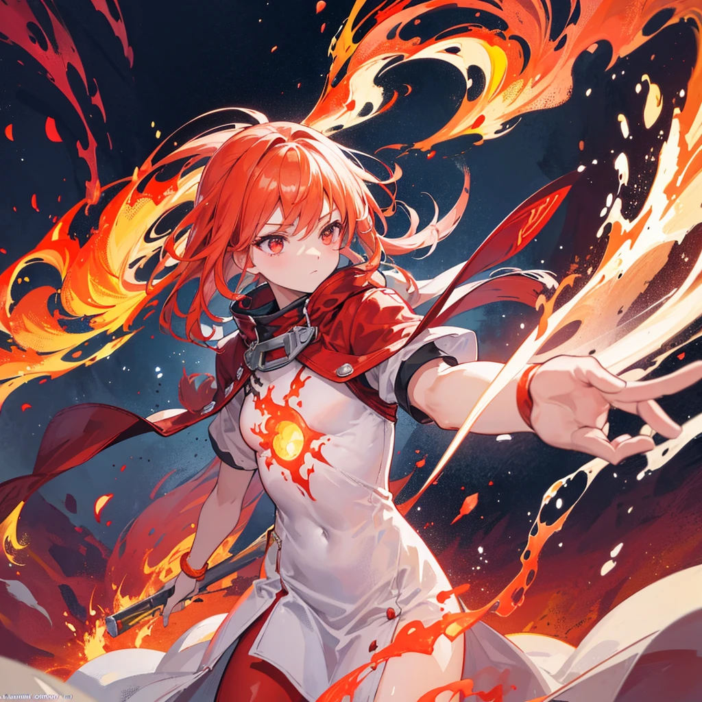 "Ultra-high resolution (32768K) watercolor illustration depicting an elemental hero engulfed in flames, blending hyper-realism with fantastical elements to create a breathtaking visual of living fire.
Central focus:
A humanoid figure completely composed of vibrant, dynamic flames
The hero in a powerful, action-oriented pose, radiating heat and energy
The environment around the hero reacting to the intense heat, with reality warping at the edges
Character details:
Flames forming the hero's body, each lick of fire rendered with impossible detail
Eyes made of intense white-hot fire, containing miniature infernos
Costume elements suggested by different colored flames, creating a sense of heroic attire
Fire effects:
Multiple layers of flames, from deep reds to brilliant yellows and blues
Smoke and embers swirling around the hero, each particle a tiny work of art
Heat distortion visible in the air around the hero, bending light and reality
Environmental interaction:
Ground beneath the hero's feet melting or igniting, depending on the material
Nearby objects catching fire or recoiling from the heat
Plants and organic materials rapidly going through their life cycles due to the intense heat
Atmospheric elements:
Air shimmering with heat waves, creating a mirage-like effect
Light from the hero's flames reflecting off surfaces in impossible ways
Shadows cast by the hero having their own fiery qualities
Color palette:
A spectrum of fire colors, from deep crimsons to bright oranges and ethereal blues
Contrasting cool colors in the environment to make the hero's flames pop
Strategic use of white-hot areas to suggest intense heat
Technique showcase:
Wet-on-wet techniques creating seamless transitions within the flames
Dry brush details for texture in the environment and on cooler parts of the hero
Controlled bleeding and blooming effects mimicking the unpredictable nature of fire
Layered washes building up depth and complexity in the flames and surrounding area
Composition:
Dynam