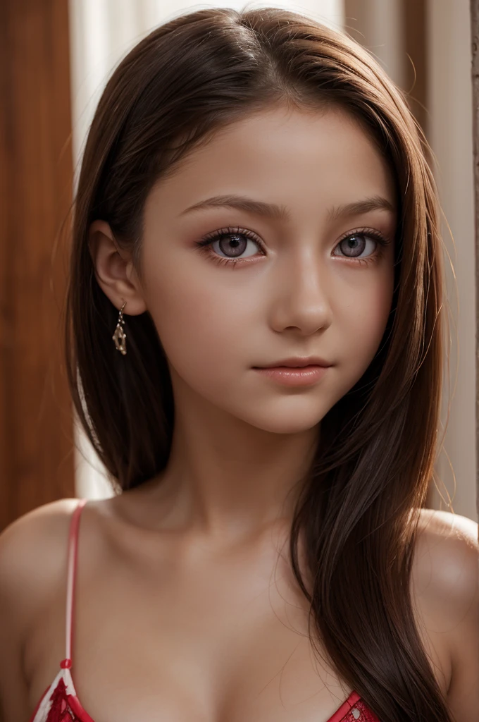 red eyes, (Age 12:1.5), (Your sensuality's face:4), Third rule, Style - Psycho, girl in white dress, Ultra high resolution, alone, __body parts__ Delicate and realistic skin, big, official art, All-in-one 16K wallpapers, Special details, beauty and aesthetics, beauty, Masterpiece, best quality, In cyberpunk city, Great atmosphere, Calm color palette, Calm mood, soft shadow, shiny hair, Shiny skin, Glow cut, chibi, coordination of finger proportions