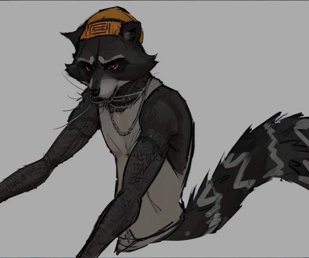 there is a drawing of a raccoon in a hat, anthropomorphic racoon, anthropomorphic cyberpunk fox, Disney stylized fluffy, Furry Art Commission Furson, furry character, anthropo wolf, professional furry drawing, fursona commission, overall fluffy style, Ready-made concept art, furry art, furry character portrait, anthro concept art