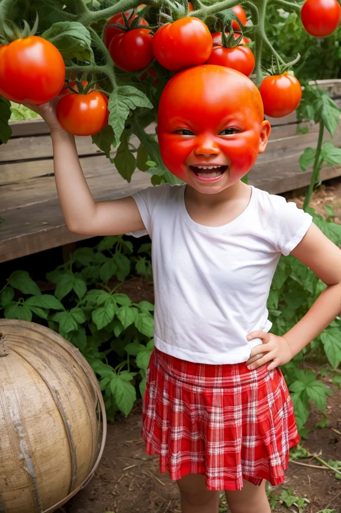 Tomato anthropomorphic girl