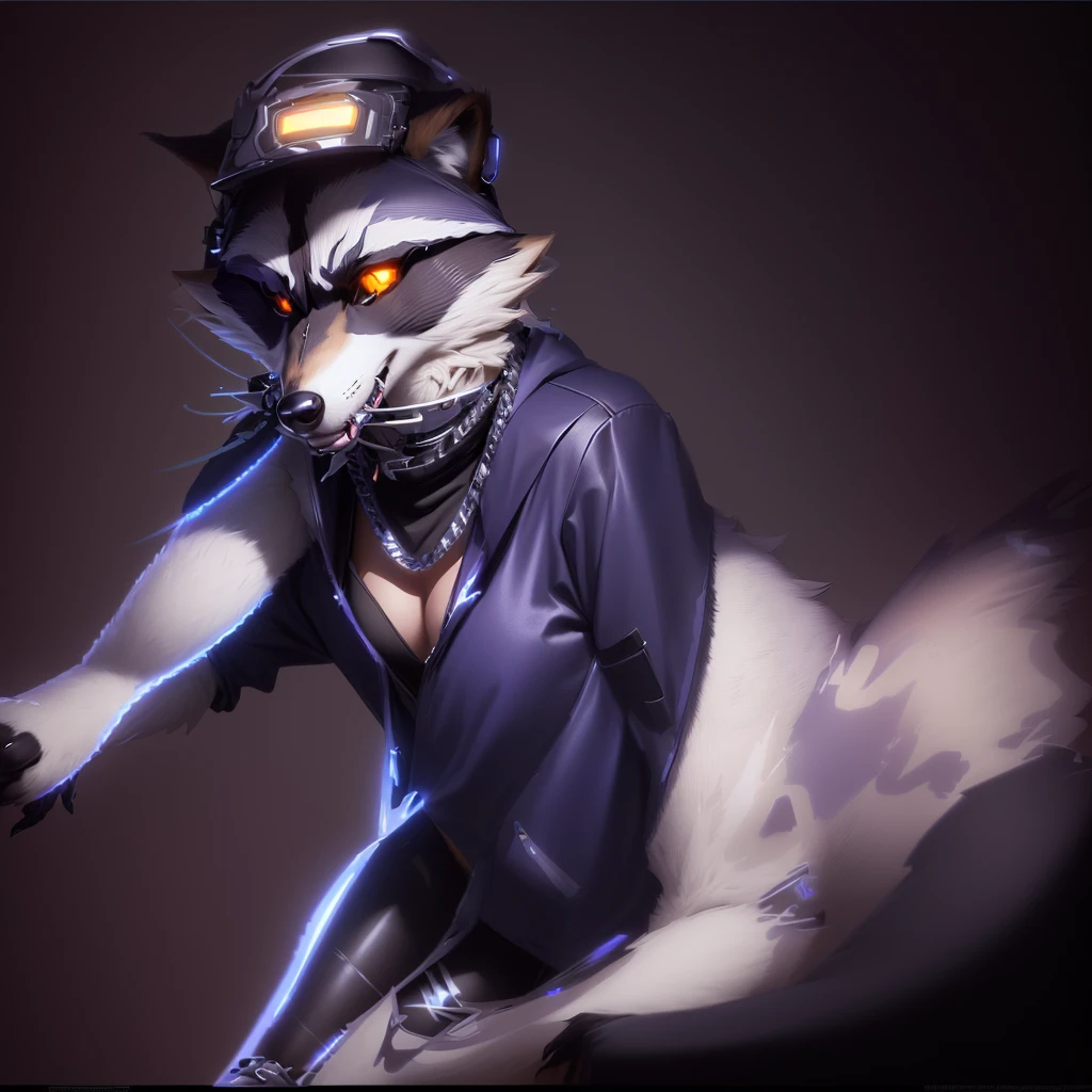 there is a drawing of a raccoon with a hat on, anthropomorphic racoon, an anthropomorphic cyberpunk fox, disney stylized furry, fursona furry art commission, furry character, an anthro wolf, professional furry drawing, fursona commission, generic furry style, finished concept art, furry mawshot art, furry character portrait, anthro concept art