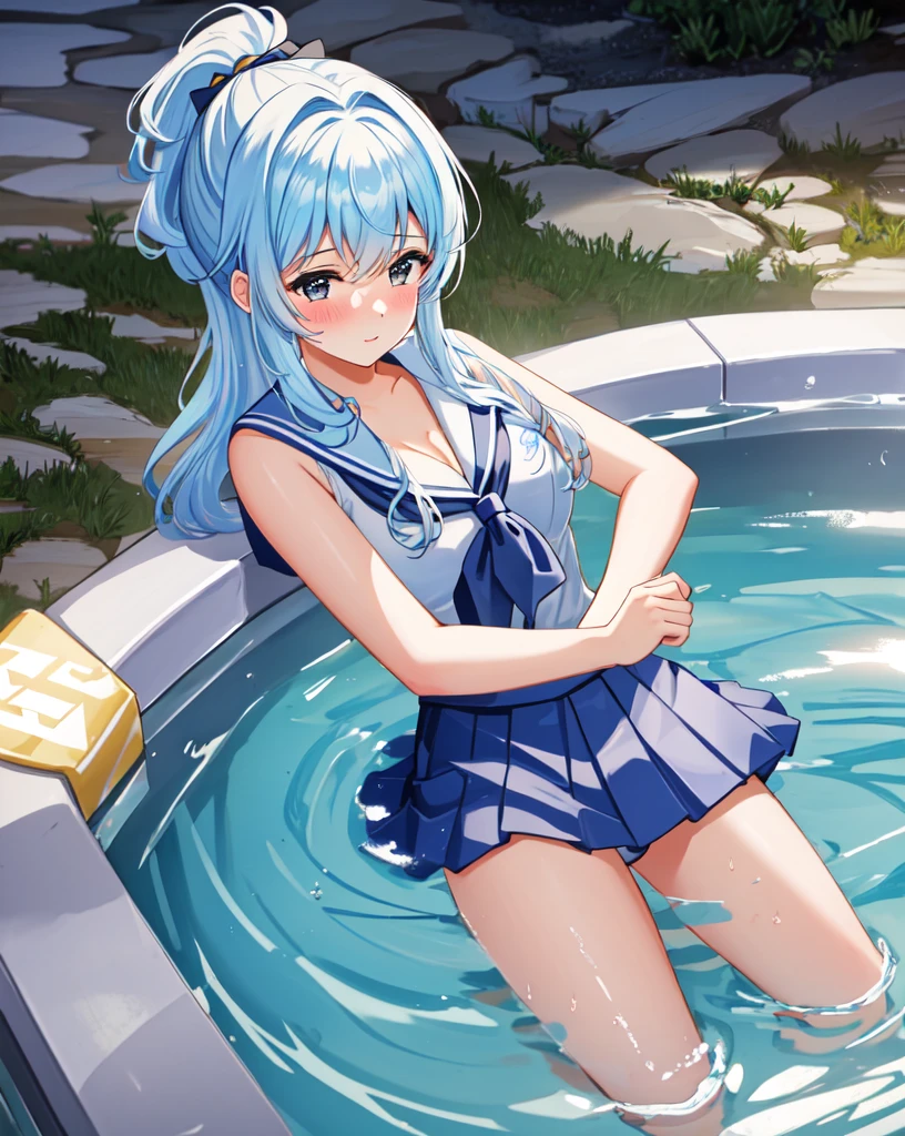 School girl saxey hot pool
