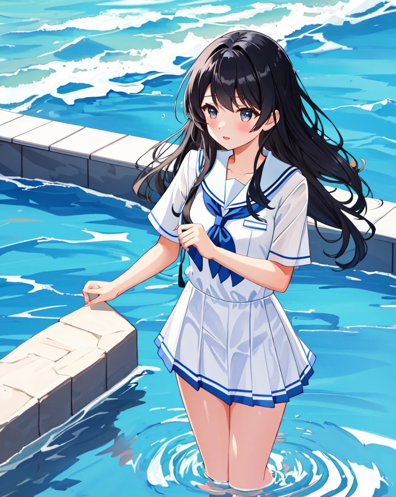 School girl saxey hot pool swimming dress 