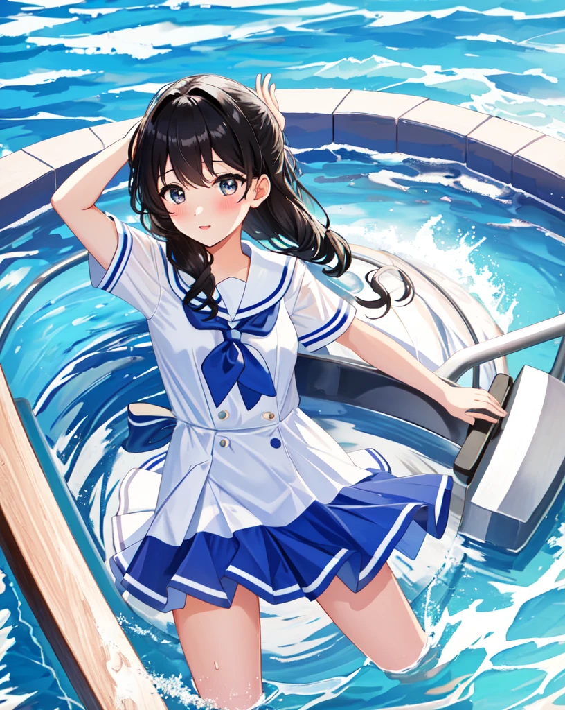 School girl saxey hot pool swimming dress 