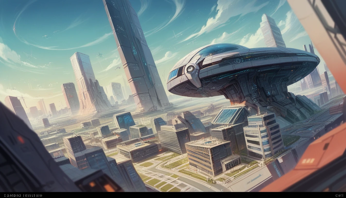  anime aestetics, anime landscape, sci-fi, mass effect, futuristic city, otherwordly futuristic city, the Citadel, gigantic spaceship, a lot of skyscrapers, artificial space station, stunning sci-fi concept art, ancient sci - fi city, futuristic dystopian city, future concept art, futuristic concept art, sci - fi city, futuristic alien city, dark futuristic city, depth of field, ray tracing, wide shot, from outside, atmospheric perspective, perspective, highres, 8k, best quality, award winning, super detail, masterpiece, UHD