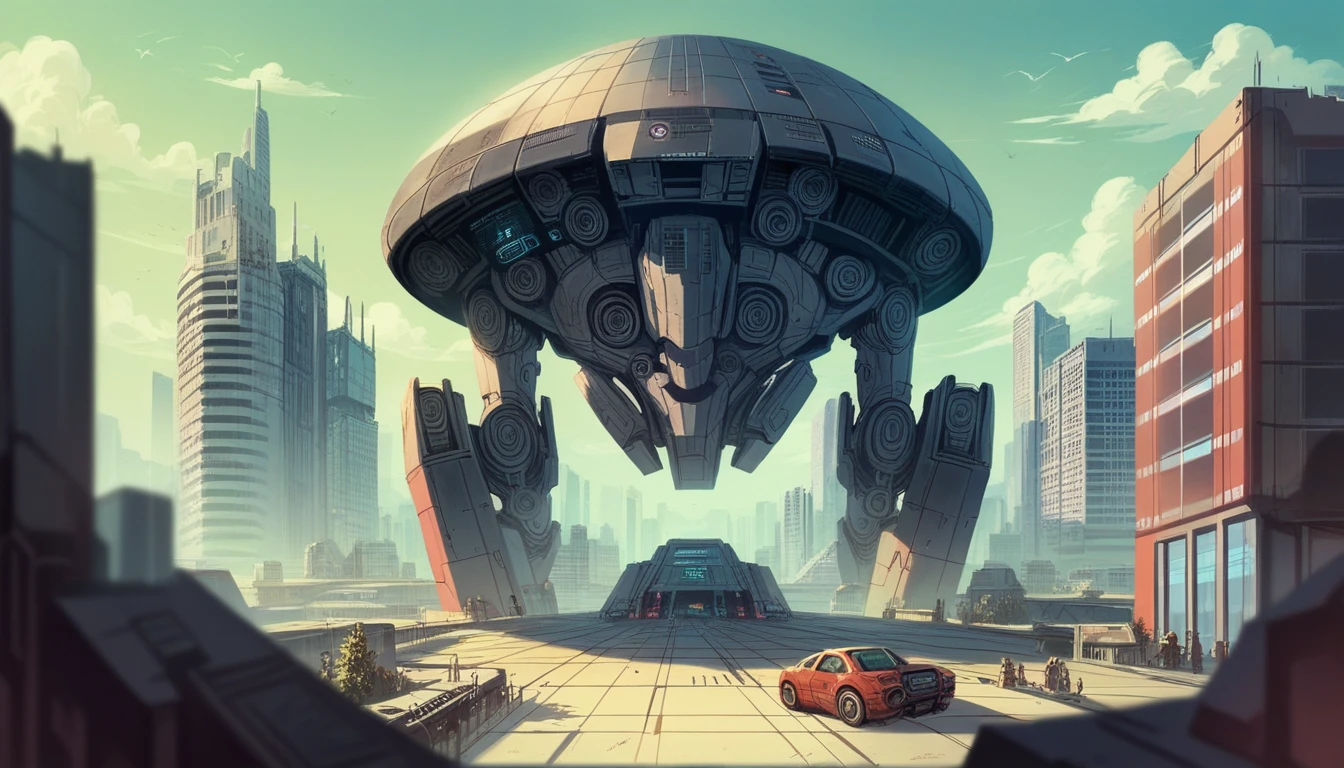 anime aestetics, anime landscape, sci-fi, mass effect, futuristic city, otherwordly futuristic city, the Citadel, gigantic spaceship, a lot of skyscrapers, artificial space station, stunning sci-fi concept art, ancient sci - fi city, futuristic dystopian city, future concept art, futuristic concept art, sci - fi city, futuristic alien city, dark futuristic city, depth of field, ray tracing, wide shot, from outside, atmospheric perspective, perspective, highres, 8k, best quality, award winning, super detail, masterpiece, UHD