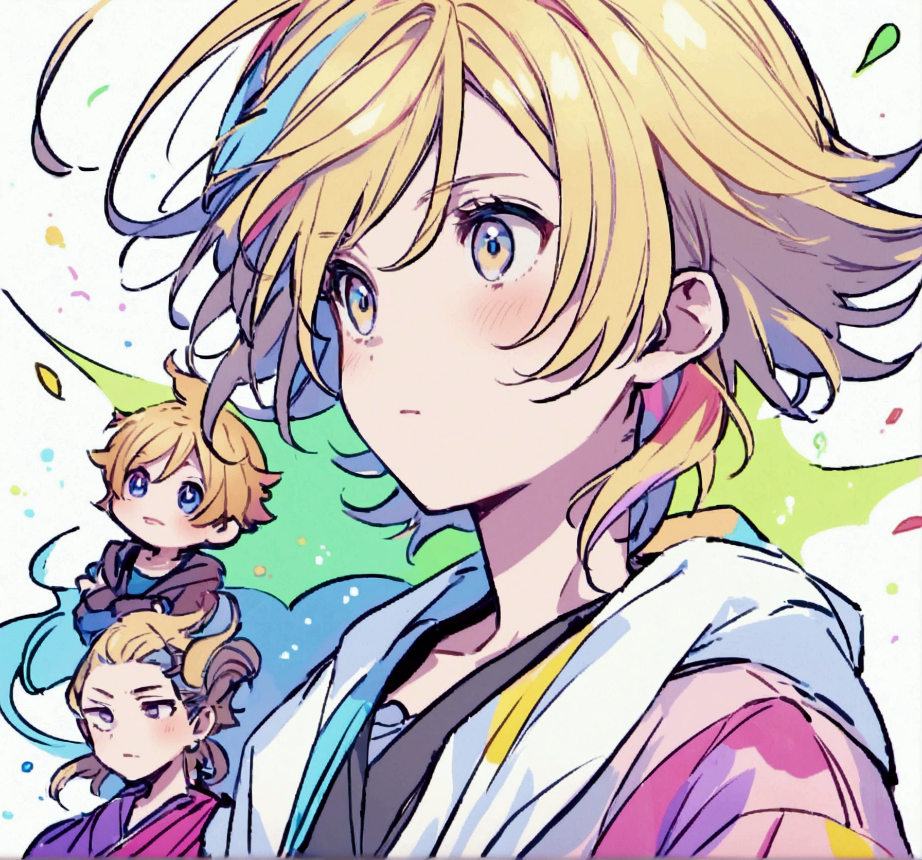 create a character named haru his hair blond