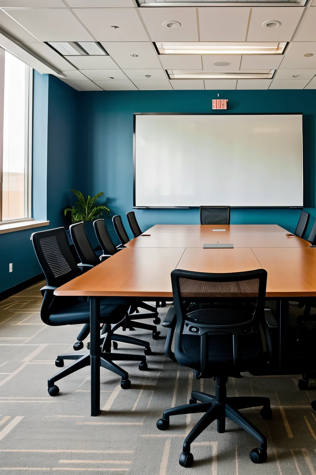 Make me a realistic image of a conference room inside a university