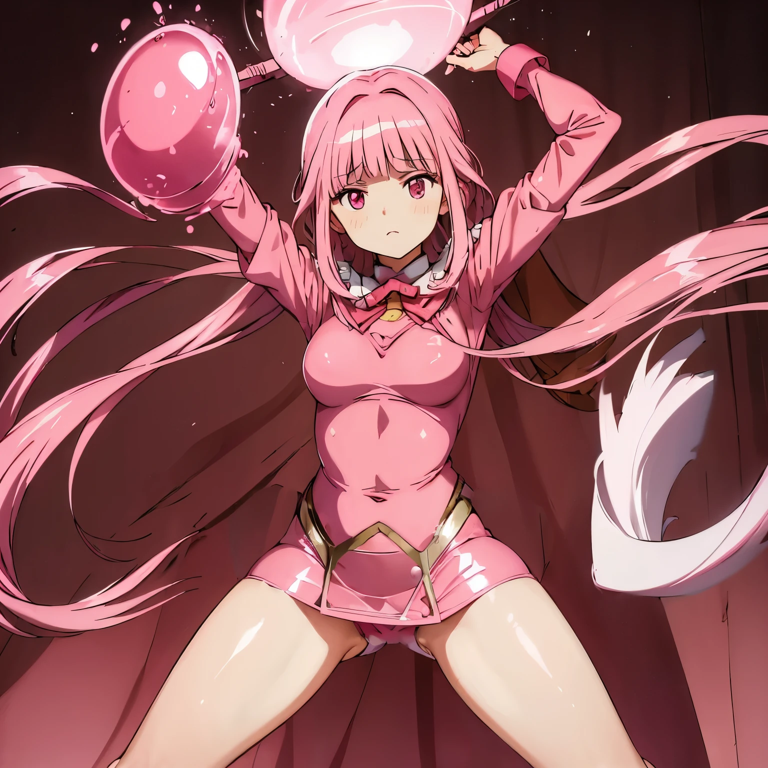 (((long hair, pink hair)))