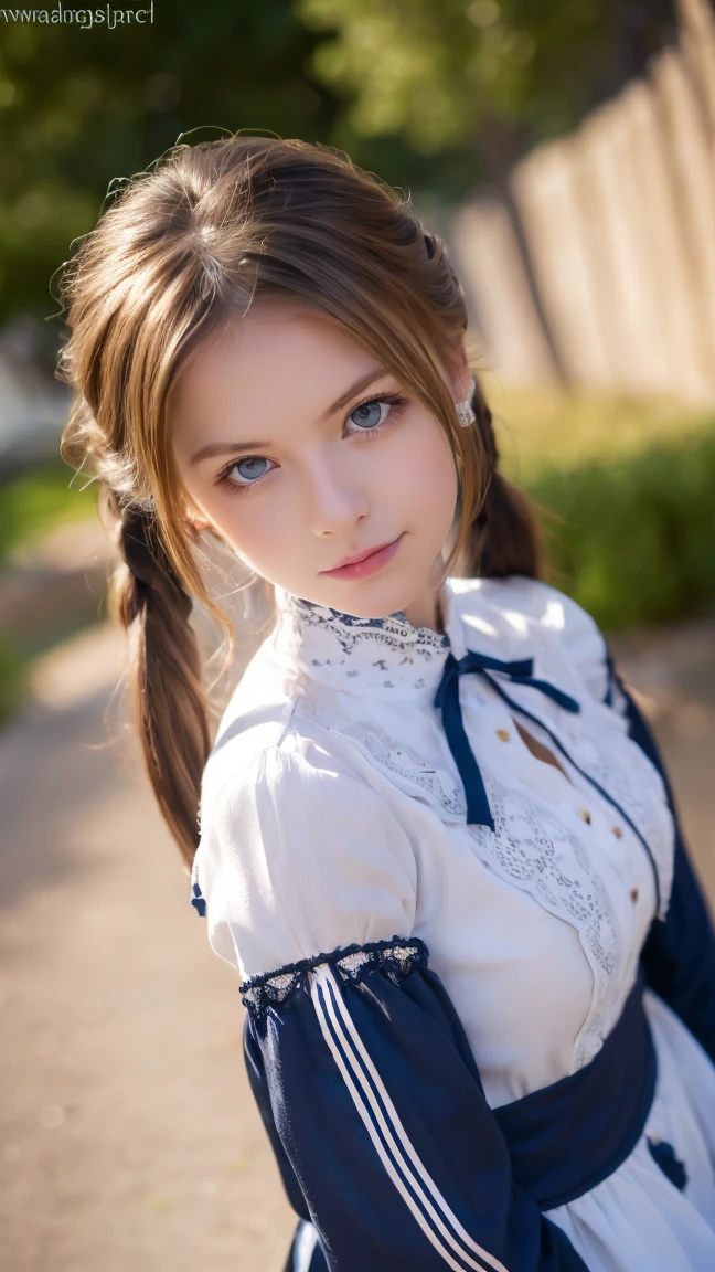 ((masterpiece)), ((Highest quality)), (Very detailed), ((cute)), cute, (Lovely), ((Very detailed)), 4K, (8k), Highest quality, (beautiful), Realistic, Cowboy Shot, a cute girl, beautiful少女, alone, Bodysuits, Intricate details, beautiful silver hair, Twin tails, (beautiful blue eyes), Looking into the camera, Looking down from above, Dramatic lighting,