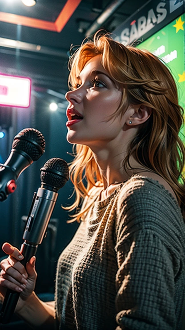 gabrielle,  Woman singing at karaoke