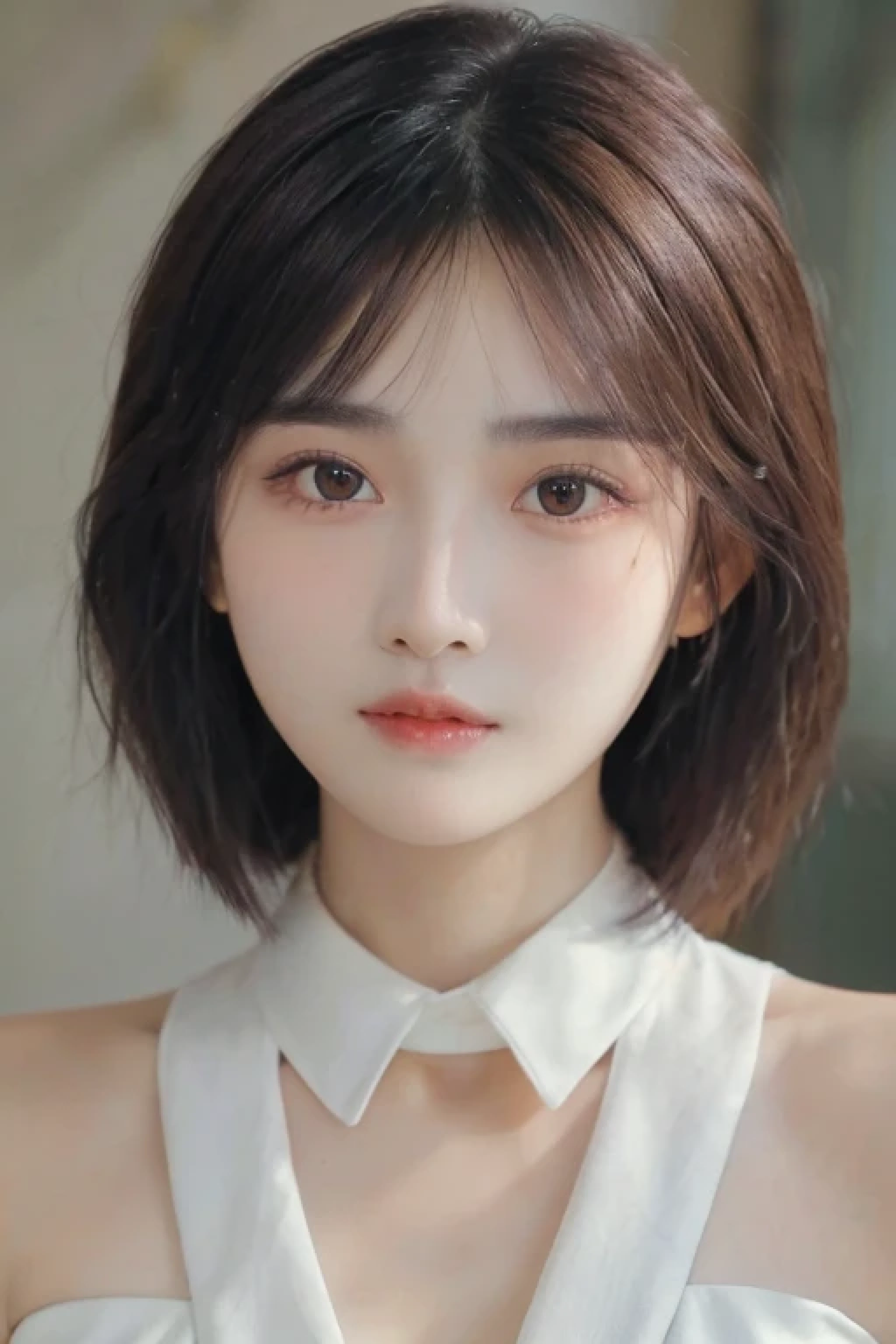 ((Top Quality, 8k, Masterpiece: 1.3)), Focus: 1.2, Perfect Body Beauty: 1.4, (Layered Haircut: 1.2)), Very Detailed Face & Skin Texture, Full Length, Delicate Eyes, Double Eyelids, White Skin,. Long hair, (Round face: 1.5)
