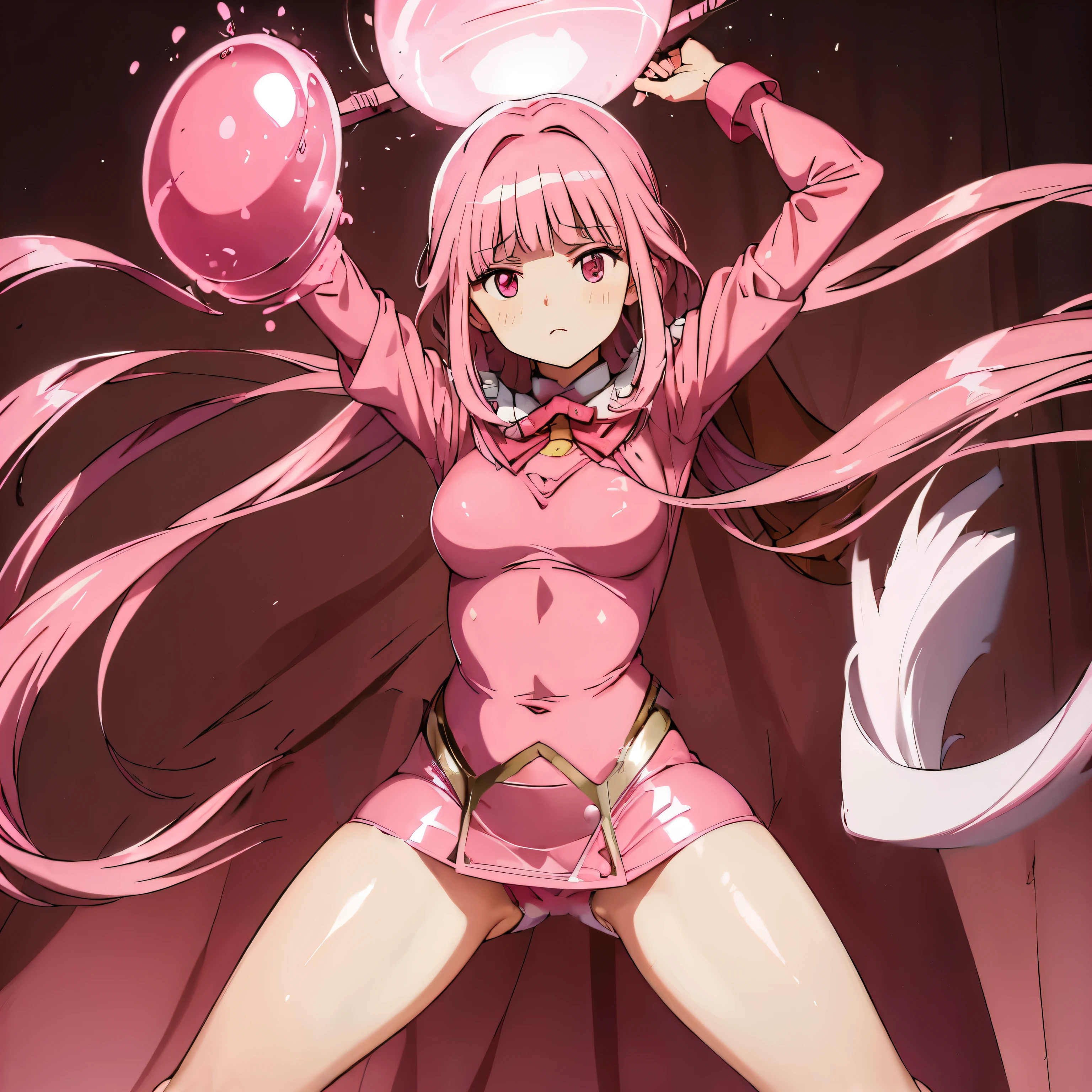 (((long hair, pink hair)))