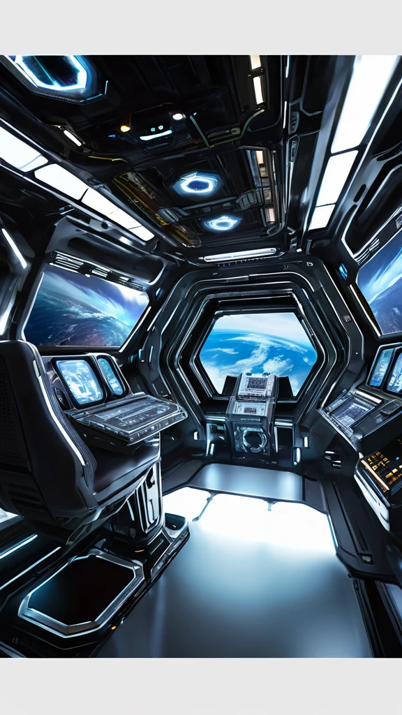 ```
Interior of an ultra-advanced spaceship cockpit, 30,000+ light-years beyond current civilization.
Panoramic 16:9 view of the entire cockpit.
Sleek, futuristic design with a perfect blend of simplicity and mechanical complexity.
Holographic displays and control interfaces floating in air.
Transparent viewscreens showing vast, otherworldly space vistas.
Subtle, pulsing light patterns across surfaces indicating AI integration.
Multiple stations with ergonomic, high-tech seating.
3-5 beautiful female AI cyborgs present in the cockpit:
- Diverse appearances, all attractive with subtle cybernetic features
- Some seated, others standing or moving between stations
- At least two cyborgs actively manipulating holographic controls
- One cyborg observing space through the main viewscreen
Cyborgs wearing form-fitting, advanced space uniforms.
Soft, ambient lighting with occasional flashes from console operations.
Hints of exotic materials and unknown technologies in cockpit construction.
Background space view showing unfamiliar star patterns and phenomena.
Atmosphere of quiet efficiency and hyper-advanced technological harmony.
Composition balancing focus on cyborg crew and impressive cockpit design.
Dynamic feel with various activities happening simultaneously.
Scale suggesting a large, capital ship rather than a small vessel.
Overall aesthetic: awe-inspiring, transcendent level of technological advancement.
```