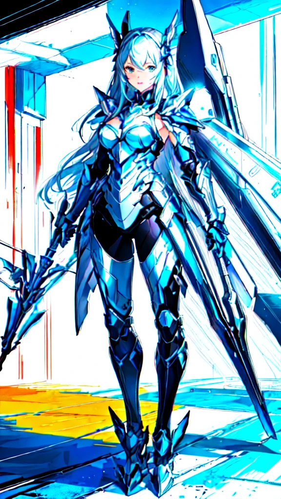 make the line art bolder and color blue