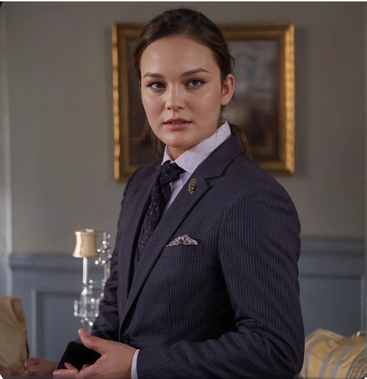 please create a realistic picture of blair waldorf
