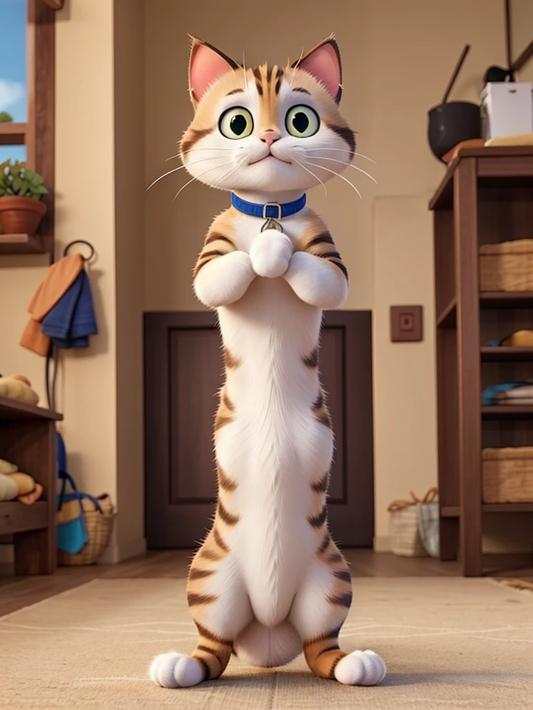 a cat stretching