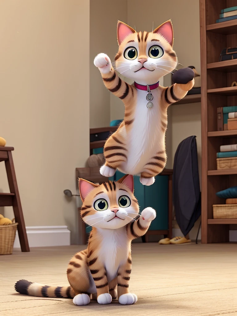 a cat stretching