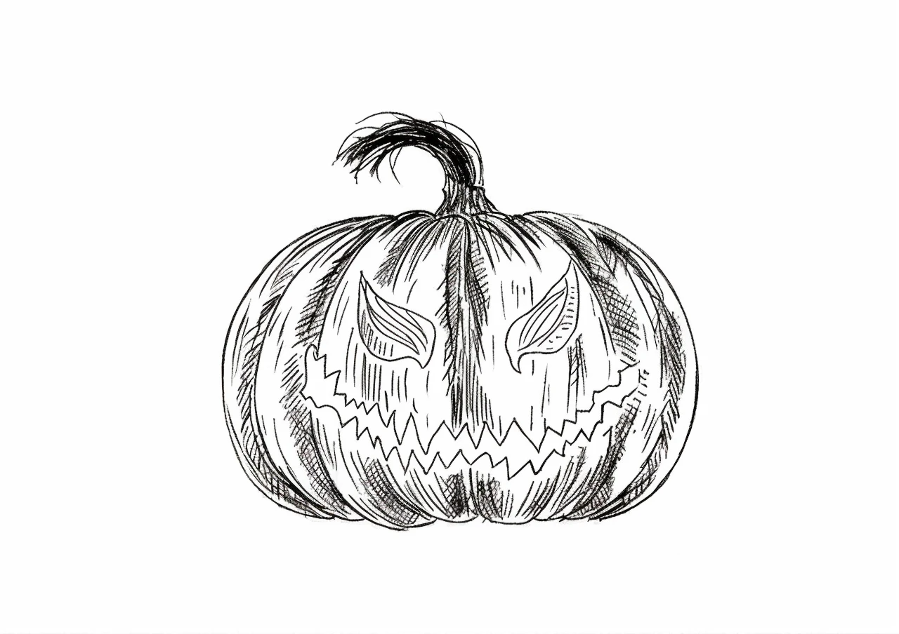 dark scary horror 1980s black and white sketch Halloween background with ghost,tombstone,wlitch