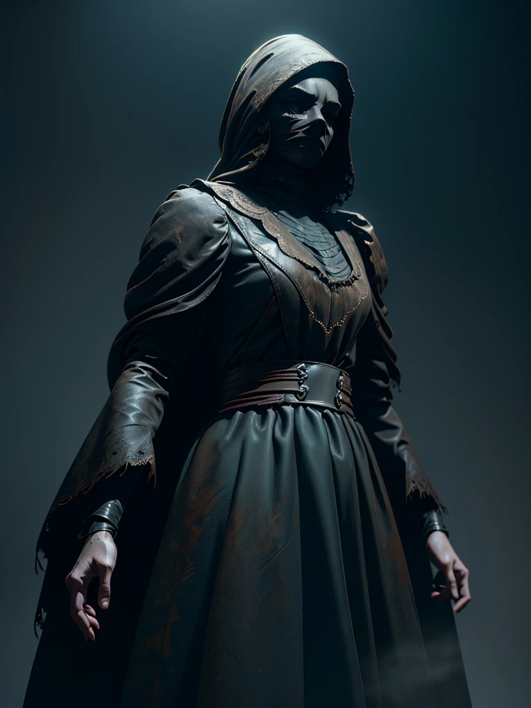 female character of Erebos, detailed face and eyes, long dark hair, elegant gown and cloak, powerful presence, mysterious environment, subtle lighting, dark and moody atmosphere, cinematic, dramatic, high quality, intricate detail, photorealistic, (best quality,4k,8k,highres,masterpiece:1.2),ultra-detailed,(realistic,photorealistic,photo-realistic:1.37),HDR,UHD,studio lighting,ultra-fine painting,sharp focus,physically-based rendering,extreme detail description,professional,vivid colors,dramatic lighting,dark fantasy,chiaroscuro
