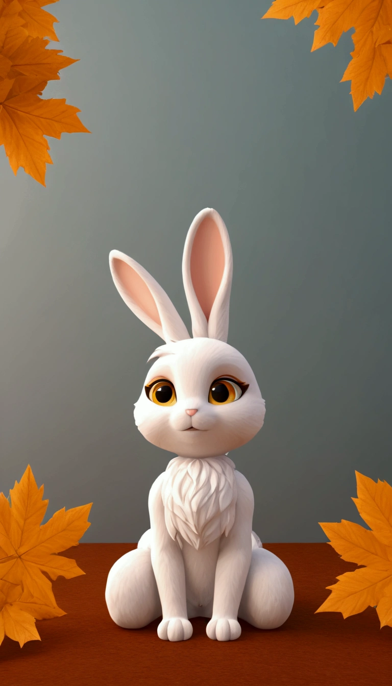 Mid-Autumn Festival rabbit, digital art, 3d render