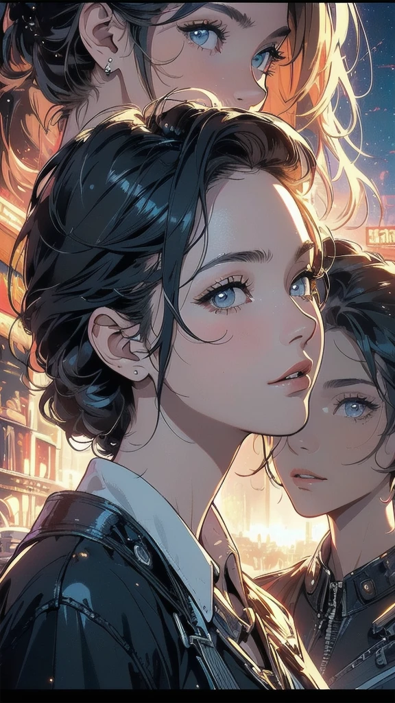 (((masterpiece, highest quality))),(((solo:1.2))),(((1girl:1.2))),(((32k wallpaper))),(very detailed, vintage science fiction),((((((cinematic movie poster)))))),(((((portfolio))))),(((((((Close-up))))))),,((((more various angle)))),(((((ultimate highlight))))),Vast landscape,((((complete. detailed face)))),(((((Extremely talented))))),(((most complicated machine))),(((text))),(((typography))),(((((best complicated machine))))),(((((genius mechanic))))),(((((gorgeous light leak))))),(((sparkling eyes))),(((hexagon))),(((Overly complicated background:beautiful sky)))