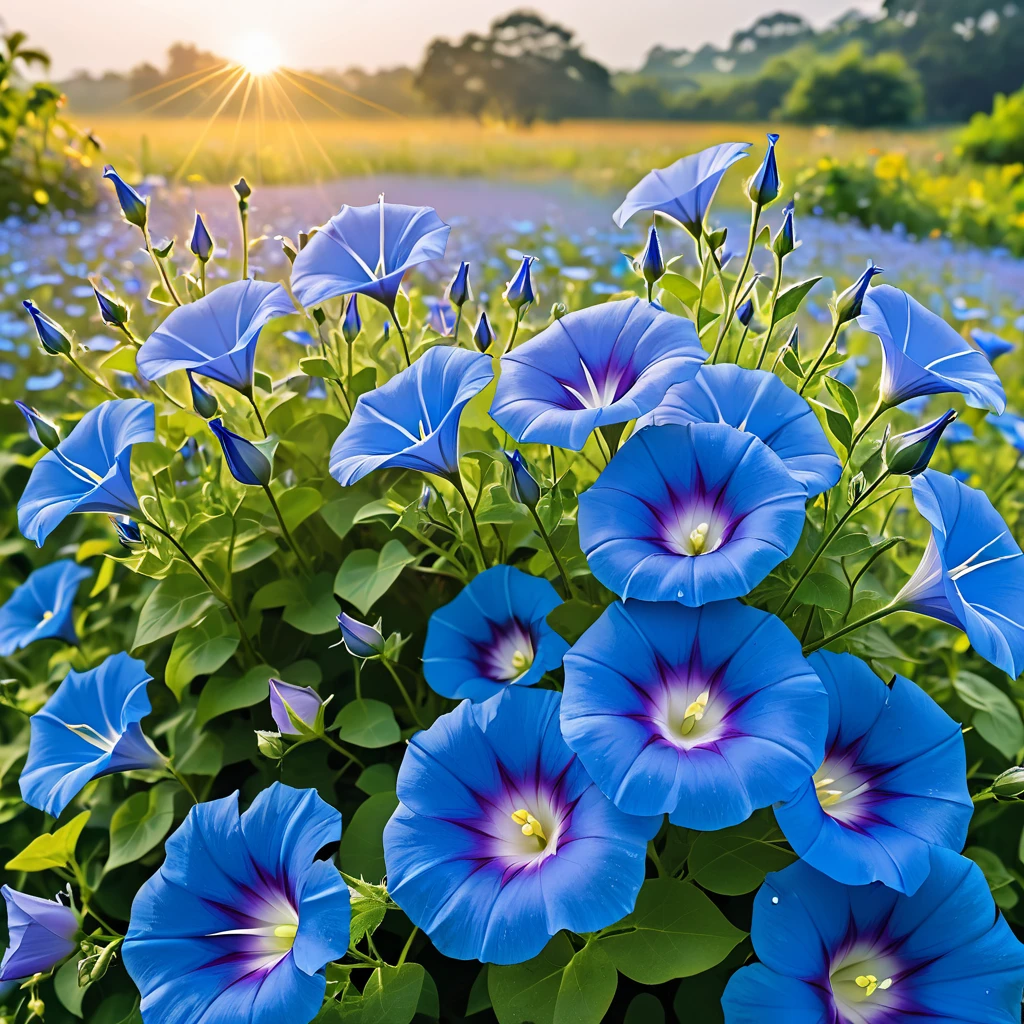 a close up of a bunch of blue flower growing in a field, Morning glory flowers, blue flower bloomed all over, blue flower, Bright blue, Blue - petals, blue flower畑, A garden with indigo flowers, Beautiful flowers are blooming, crown of blue flower, flax, mediumslateblue flower, Picton Blue, Light Blue, Light Blue eyes