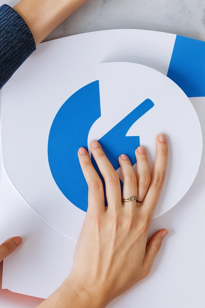 Create a gender equality logo that includes circles, hands, symbol of the male and female genders