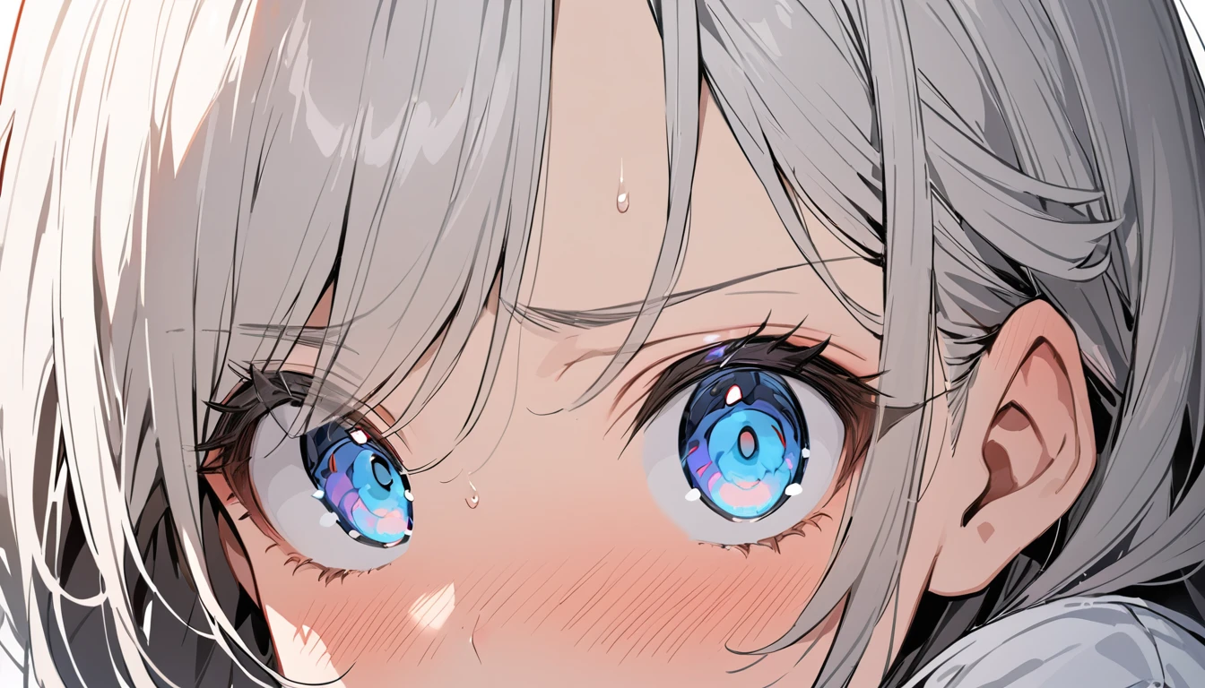 masterpiece, High resolution, perfect face, Japan beauties, 30 years old, beautiful face, white background, high school student, embarrassed look, look at the camera, (top quality eyes), detailed texture, Look at me, Married woman, cool women, ((high resolution eyes)), hentai eye