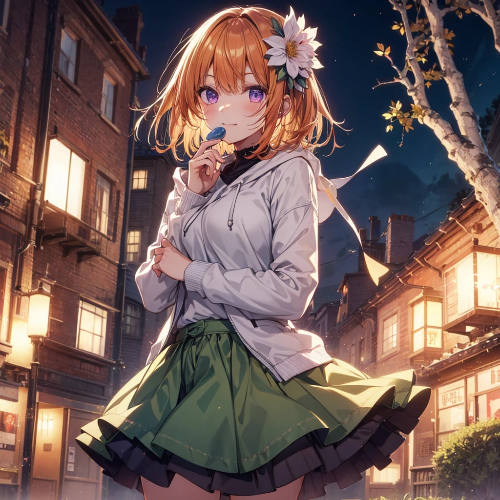 (Recall,food:1.3),(picnic:1.3),basket, Highest quality,Best image quality,Perfect Anatomy,masterpiece,Ultra-detailed,beautiful,super high quality, Highest quality,High resolution, Very detailed,Game CG,Dutch Angle ,beautiful細部までこだわった目,Visual Arts,Five Fingers, Perfect hands,Hide your hands, {{{One Girl}}}, beautiful詳細な女の子, Game CG, Spring flower, One curl on the outside, Short Bob Hair, Pastel orange hair, Purple eyes,Stylish accessories solo, breast enhancement, Medium Shoot, woman, Take-out, Laughter, huge ,,Pastel green checkered mini skirt,Black knee-highs, {{{{{Wearing a pastel green hoodie}}}}},Open your mouth, wonderful, beautiful細部までこだわった目, Highest quality, Very delicate,Masseter muscle area,Highest quality,(Official Art、Highest quality、Unity 8k wallpaper、32K、masterpiece、Ultra-detailed、超High resolution、Realistic、Photorealistic:1.2)、(Cinema Lighting:1.2)、Fire Glow Effect、The most grainy shadows on the film、Side light、Side Shot、(Ultra-detailedで複雑な3Dレンダリング)、Atelier Series,
