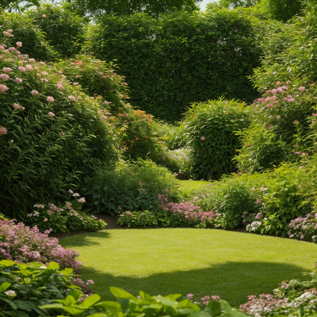 Hyperrealistic photo of a lush, flourishing garden of vibrant flora and fauna, each leaf and bloom teeming with life and vitality. The sun's warm rays illuminate the scene, casting a golden glow over the verdant landscape. You can almost feel the fresh, crisp air and hear the gentle rustle of the leaves in this stunningly detailed photograph. The image captures a sense of tranquility and rejuvenation, inviting viewers to immerse themselves in the beauty of nature's wellness.