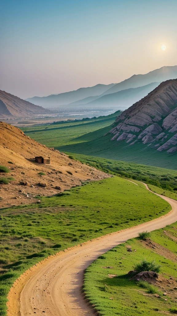 serene landscape with the Aravalli hills in the
Background , transiting  to historic images and map of haldighati 