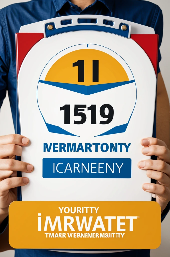 A vector icon that says 15 months warranty