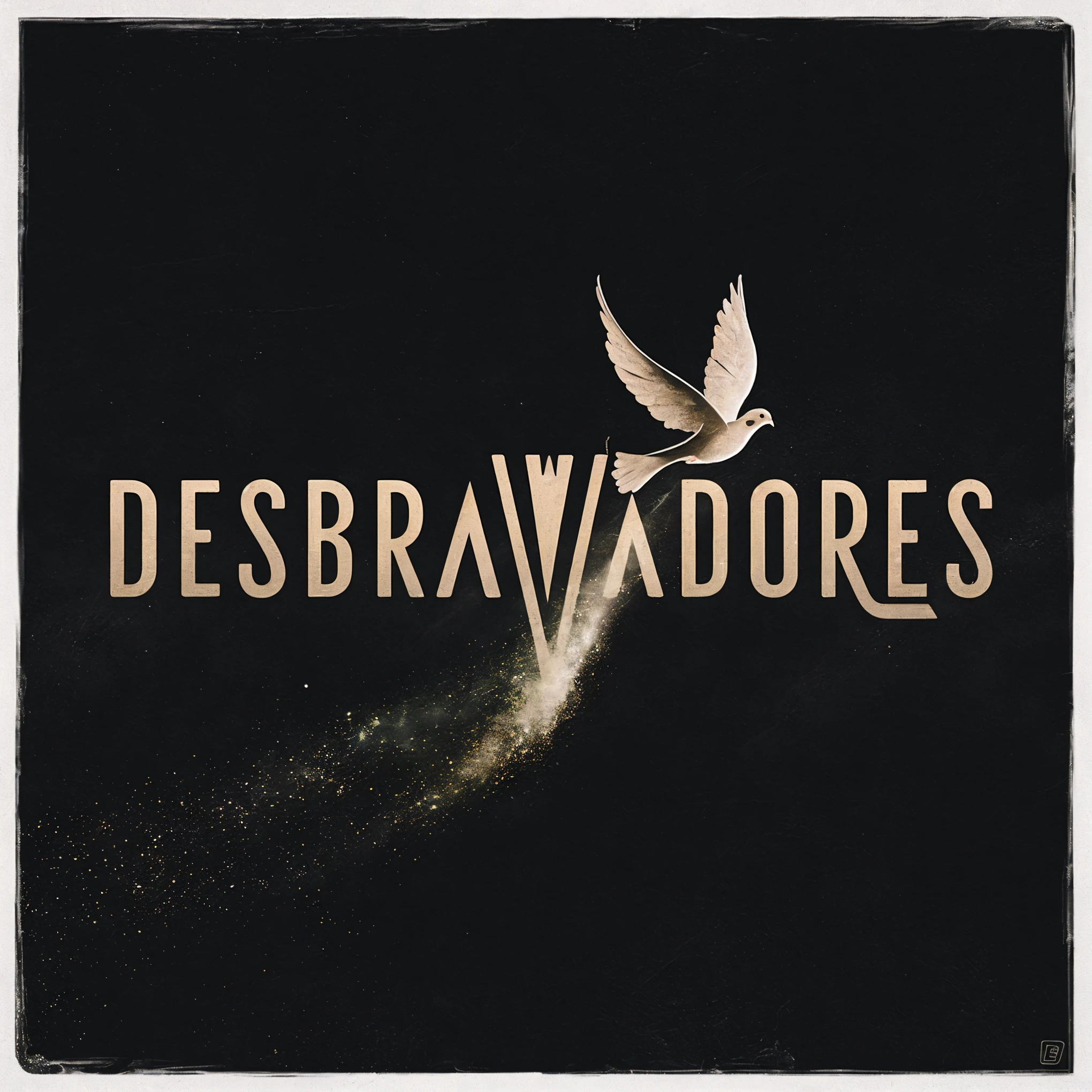 blurred image of a dove flying in the sky with the words trailblazer written on it, by Pedro Pedraja, by Olivia De Berardini, album cover design, by José Malhoa, by Alejandro Obregón, inspirado em Oswaldo Viteri, by Nadir Afonso, logotype, por Anthony Devas