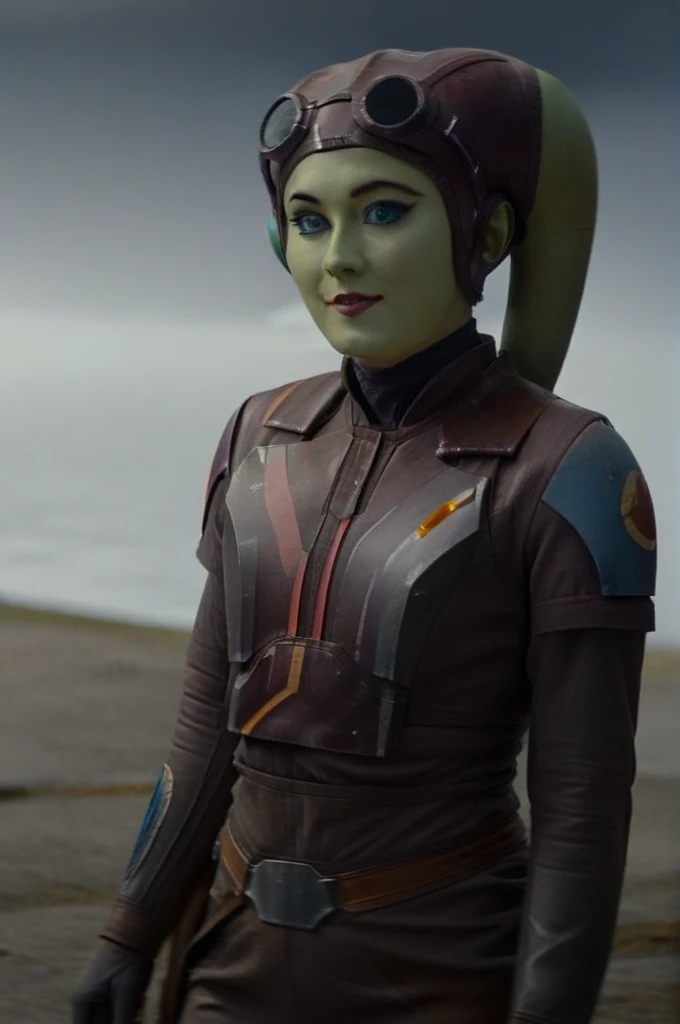 cinematic film still star wars hera syndulla sigh at tequila wolf score_9, score_8_up, score_7_up, score_6_up, score_5_up, score_4_up, ((( hera syndulla ))) wearing wearing armor
, blue eyes, tentacle hair, ((( hera syndulla ))) , green skin, colored skin, facial mark, medium breasts, ((black with red trim flame dress skirt)), no pants, bare shoulders, guantlets, hip armor, skirt, pants, brown boots, solo, seductively lying on bed in her lingerie, nude ,seductive smile, looking at viewer, indoors