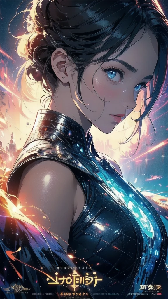 (((masterpiece, highest quality))),(((solo:1.2))),(((1girl:1.2))),(((32k wallpaper))),(very detailed, vintage science fiction),((((((cinematic movie poster)))))),(((((portfolio))))),(((((((Close-up))))))),,((((various angle)))),(((((ultimate highlight))))),((((complete. detailed face)))),(((((Extremely talented))))),(((most complicated machine))),(((text))),(((typography))),(((((best complicated machine))))),(((((genius mechanic))))),(((((gorgeous light leak))))),(((sparkling eyes))),(((hexagon))),(((Overly complicated background:beautiful sky)))