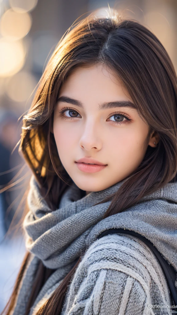 cute italian college student, Winter Fashion, Photorealistic, Detailed skin, Detailed face, Detailed lips, Fine eyebrows, The pupils shine, Depth of written boundary, Accurate, Super detailed, 最high quality, High resolution, Anatomically correct, Textured skin, Attention to detail, high quality