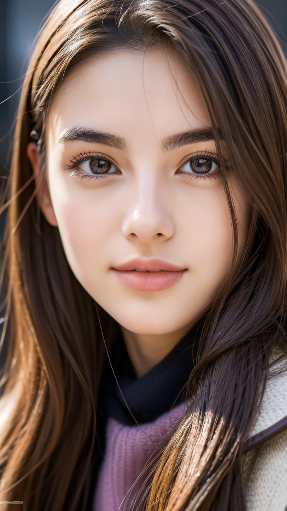cute italian college student, Winter Fashion, Photorealistic, Detailed skin, Detailed face, Detailed lips, Fine eyebrows, The pupils shine, Depth of written boundary, Accurate, Super detailed, 最high quality, High resolution, Anatomically correct, Textured skin, Attention to detail, high quality