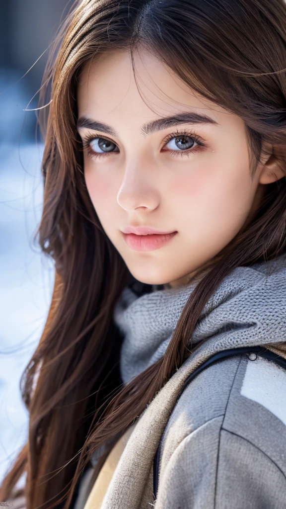 cute italian college student, Winter Fashion, Photorealistic, Detailed skin, Detailed face, Detailed lips, Fine eyebrows, The pupils shine, Depth of written boundary, Accurate, Super detailed, 最high quality, High resolution, Anatomically correct, Textured skin, Attention to detail, high quality