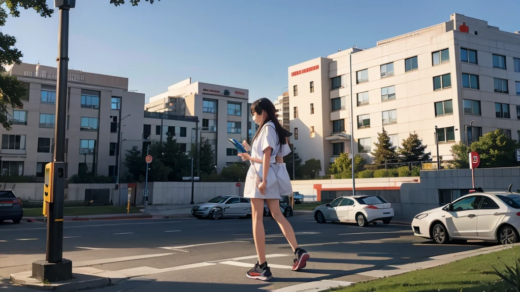 In front of the hospital row