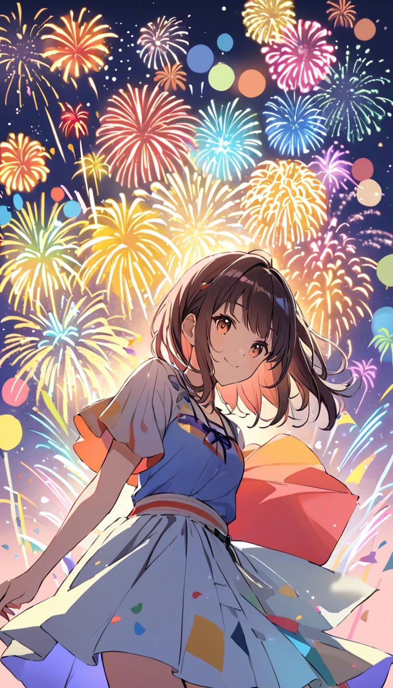 firework、An illustration、vivid