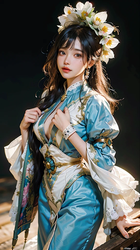 Portraits of the most beautiful chaotic forms, elegance, Fauvist design, bright colors, romanticism, by James Jean, Roby Dwi Antono, Ross Tran, Francis Bacon, Michal Mraz, Adrian Ghenie, Petra Cortright, Gerhard Richter, Takato, Yamamoto, Ashley Wood, Atmosphere, Trends on ArtStation. 8K masterpiece. (Alphonse Mucha Style:1.2), 3D Render, CGI, Symetrical, Octane Render, 35mm, Bokeh, 9:16, (Intricate Details:1.12), HDR, (Intricate Details, Hyperdetailed:1.15), (Natural Skin Texture, Hyperrealism, Soft Light, Sharp:1.5), rimlight, low, glowing, thighs, wearing a flowing, silky traditional oriental dress, pink, tight translucent trousers,