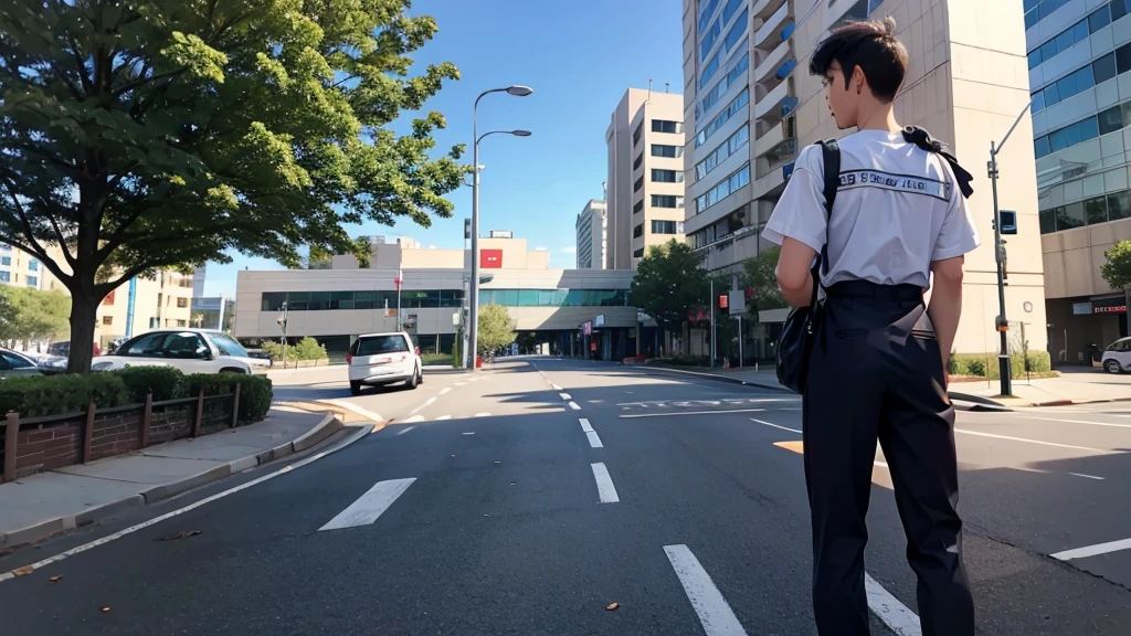 In front of the hospital