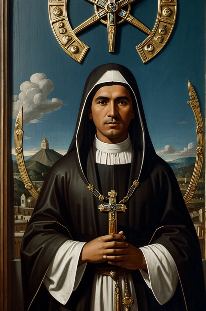 Create image with Santo Domingo de Guzman, San Franciscobde Asis, San Isidro Labrador, Saint Oscar Arnulfo Romero, Saint John Paul II, Saint Joseph, Our Lady of Guadalupe and Saint Martha 