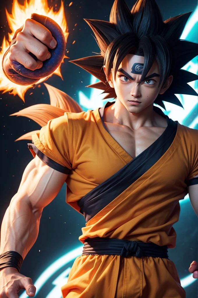 Goku fused with Naruto 
